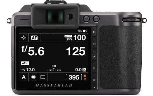 Hasselblad X1D Medium Format Camera rear view touchscreen